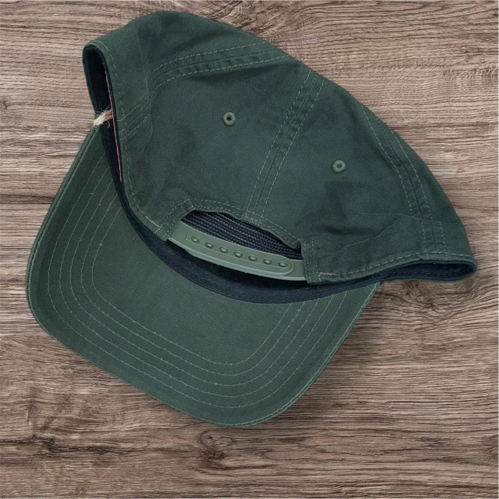 American Needle Canvas Roscoe Dark Green Miller High Life Patch Hat - Picture 2 of 3